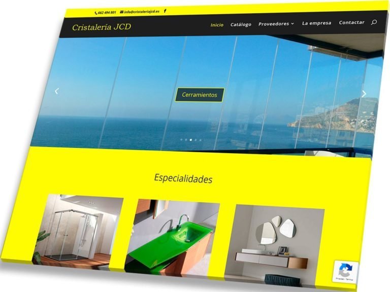 Web de Cristalería JCD