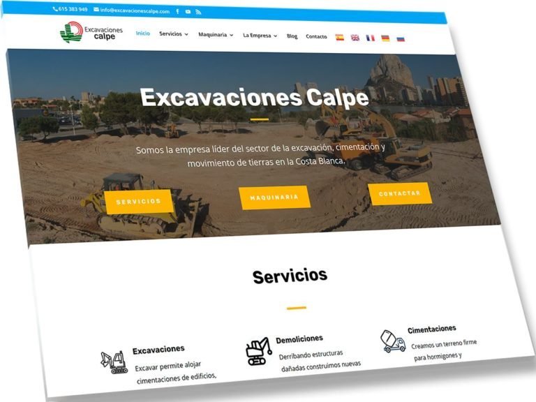 Web de Excavaciones Calpe